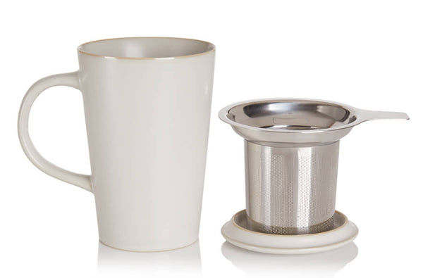 Everyday Tea Mug - Ceramic Tea Mug with Metal Infuser